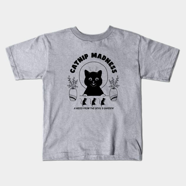 Cat and catnip Kids T-Shirt by My Happy-Design